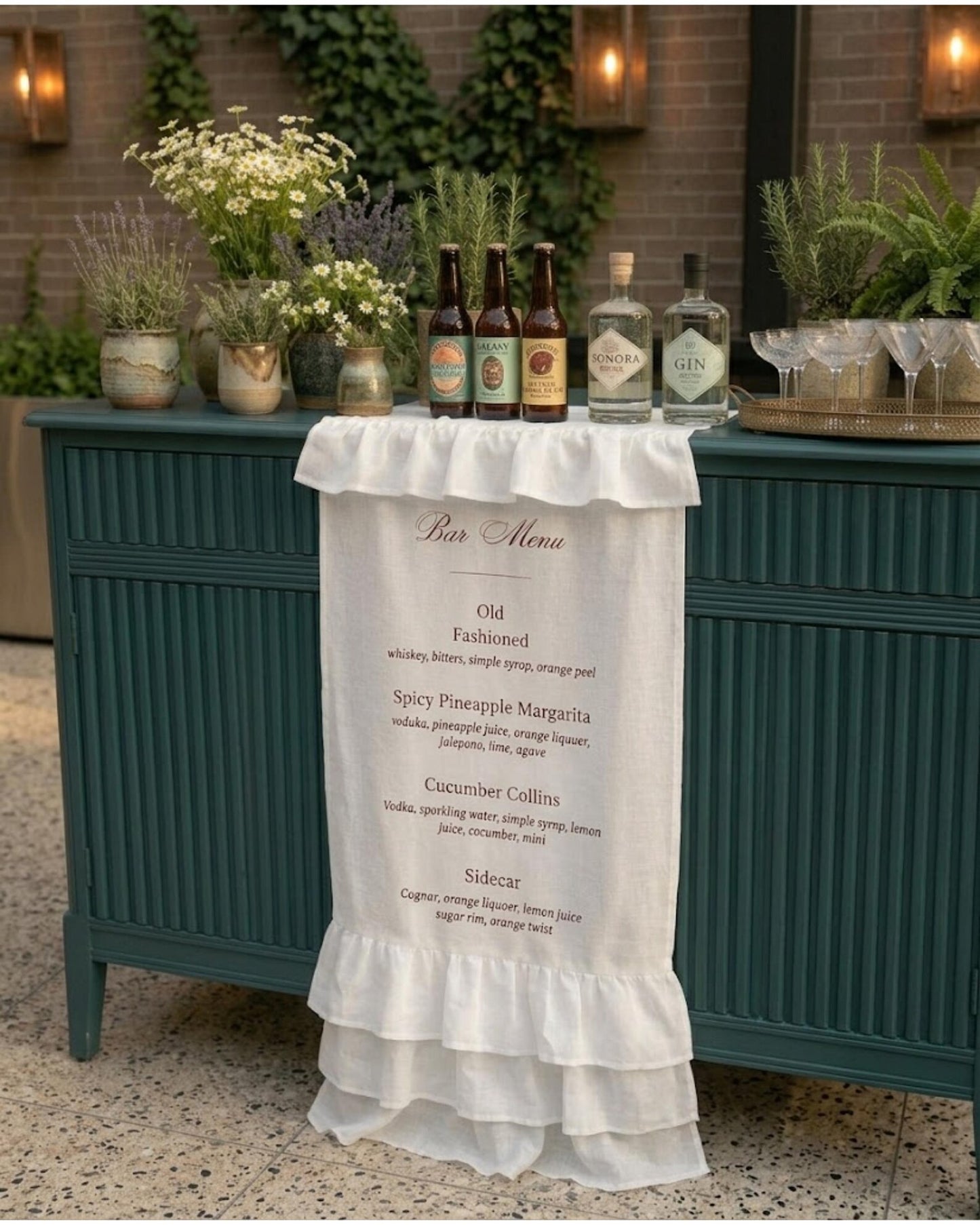 Custom Fabric Bar Menu Sign