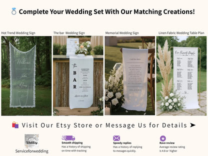Custom Lace Sheer Wedding Bar Sign