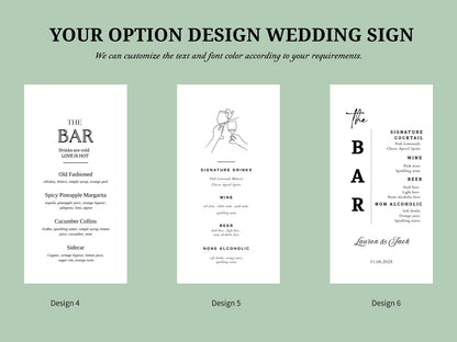 Custom Fabric Bar Menu Sign