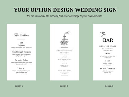 Custom Fabric Bar Menu Sign