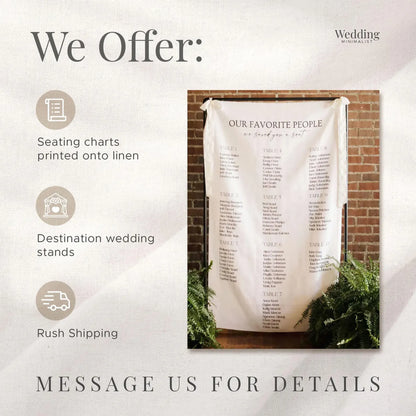 Custom Linen Welcome Sign