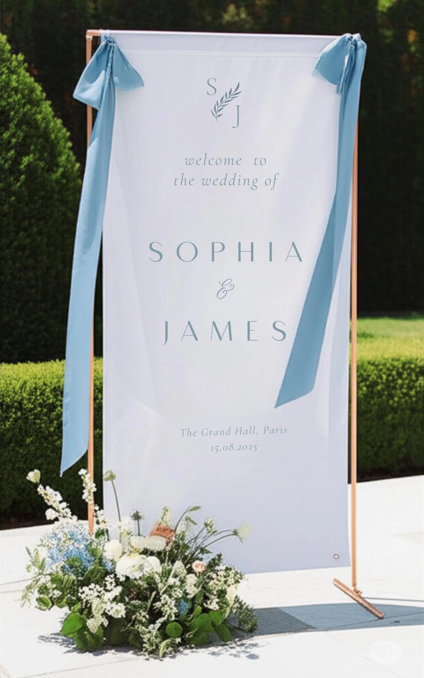 Custom Linen Welcome Sign