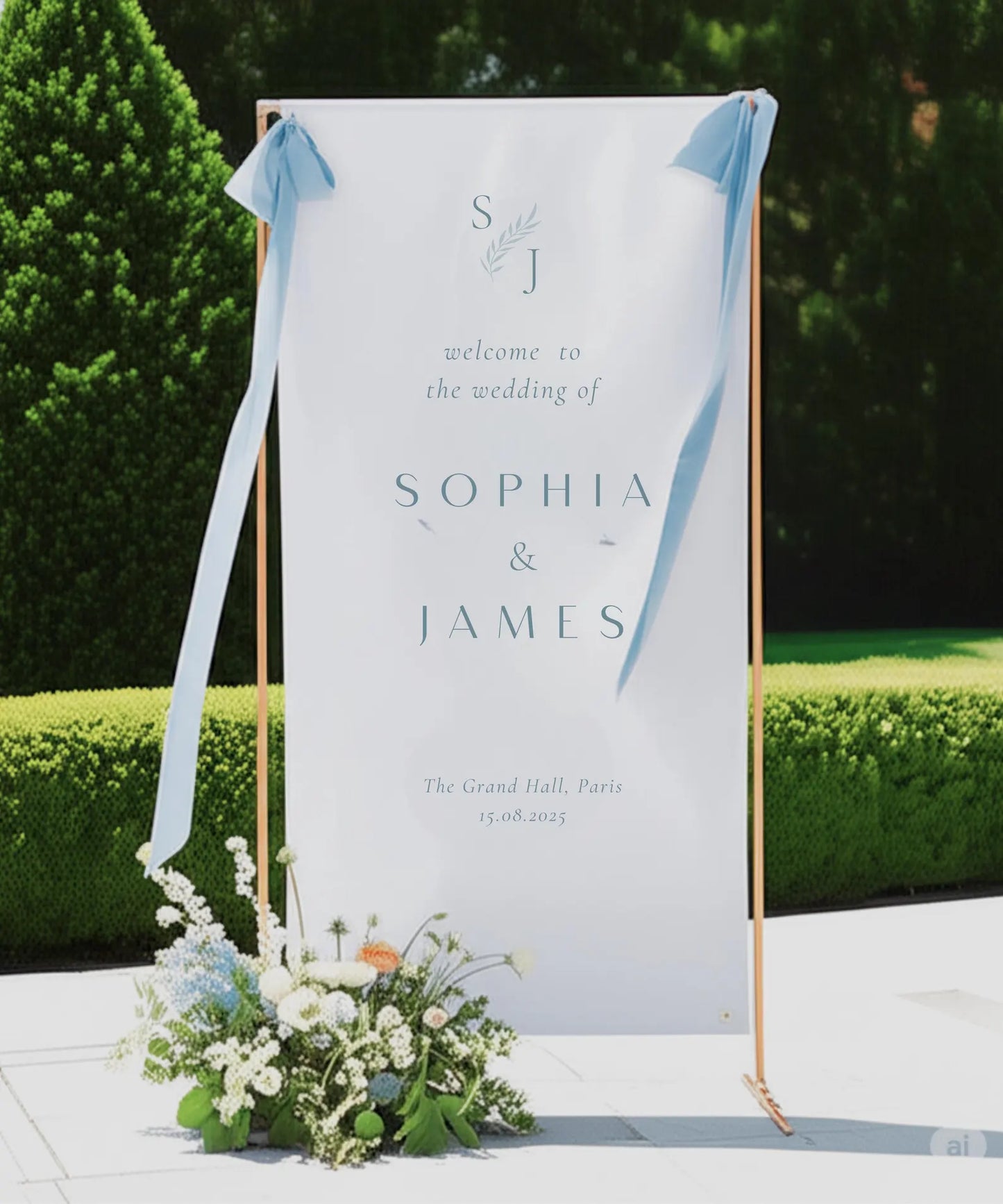 Custom Linen Welcome Sign