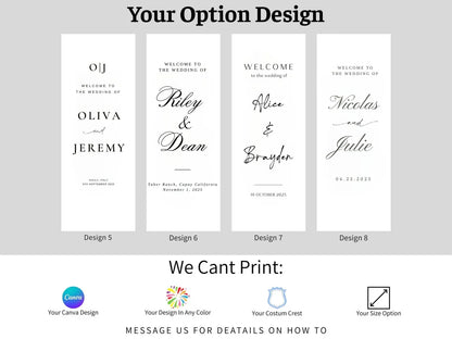 Personalized Lace Trim Welcome Sign