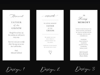 Personalized Memorial Wedding Chair Banner