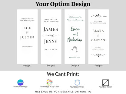 Outdoor Linen Wedding Banner