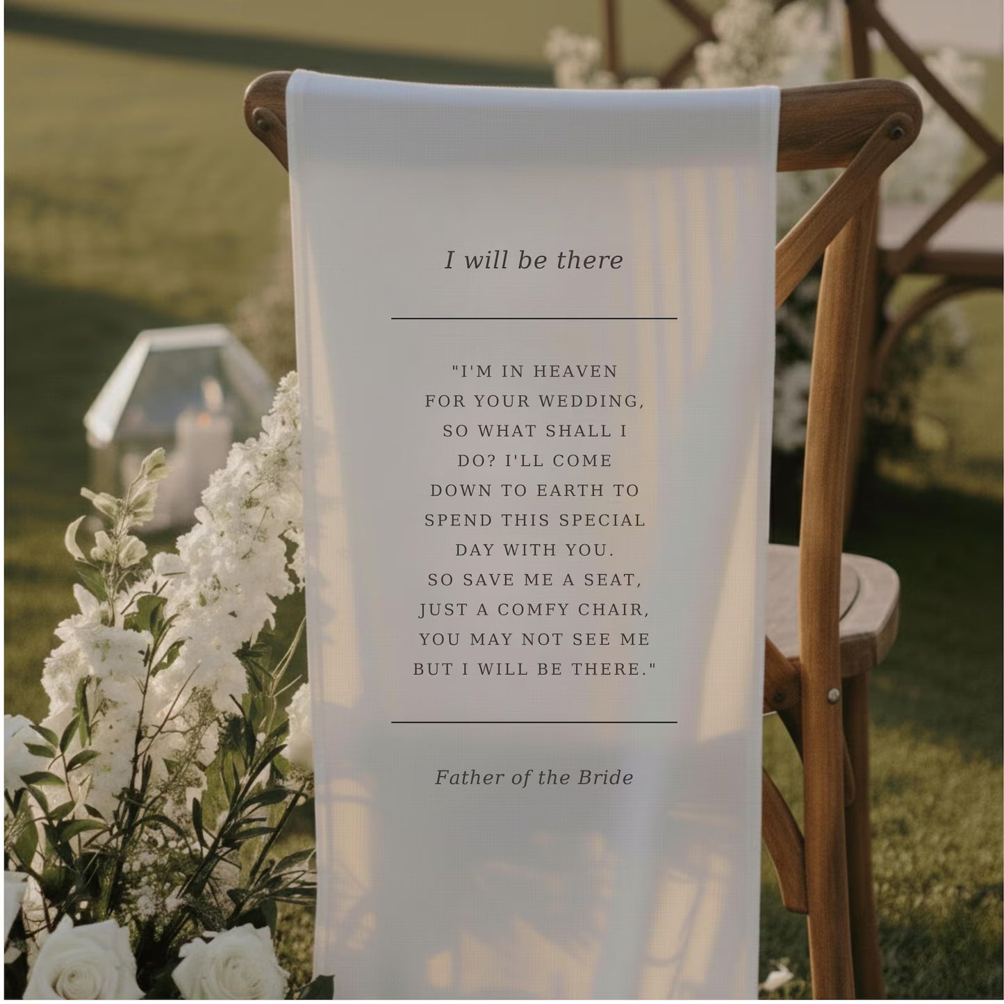 Memorial Wedding Chair Sign