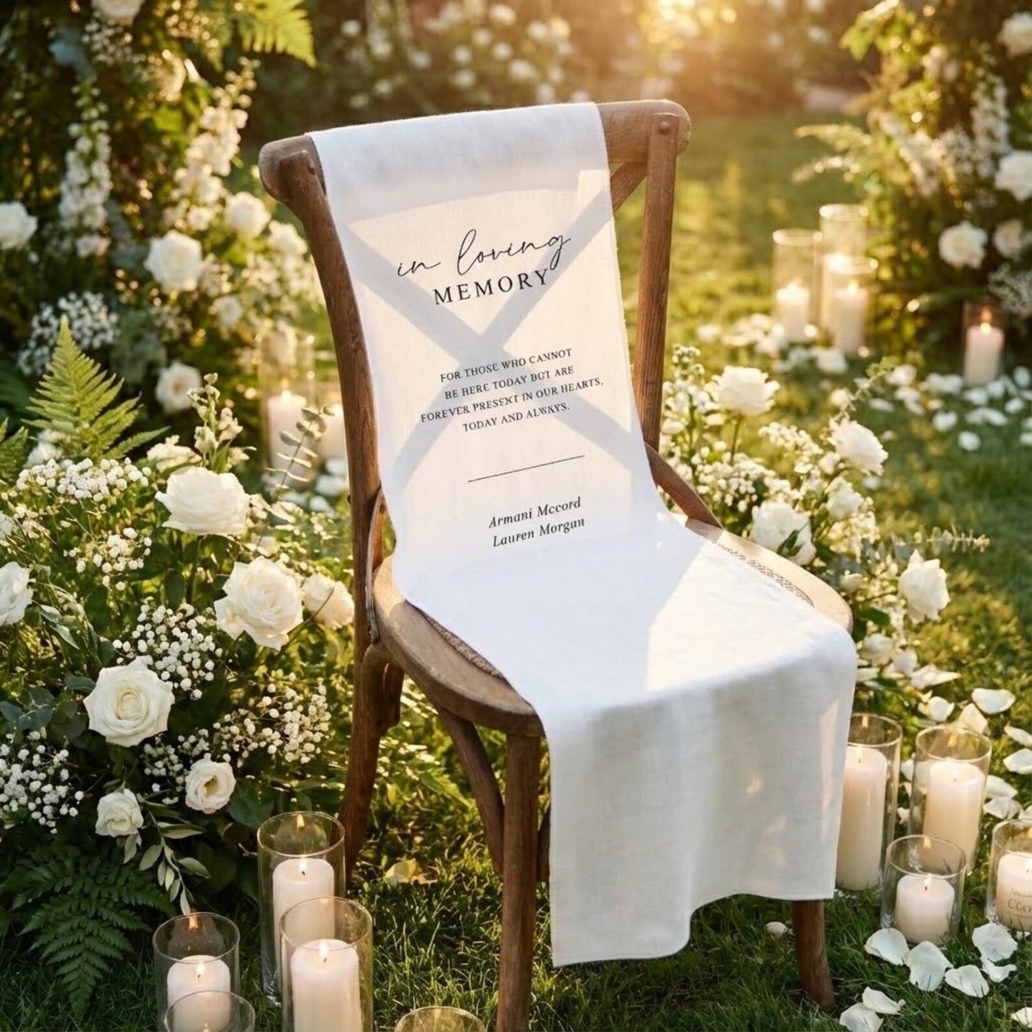 Memorial Wedding Chair Sign