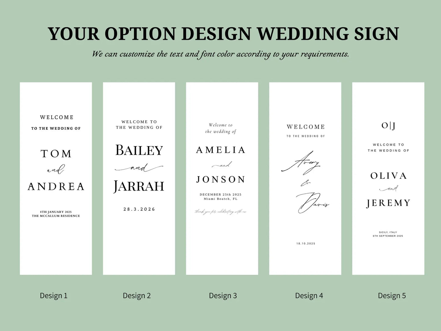 Modern Sheer Lace Welcome Sign