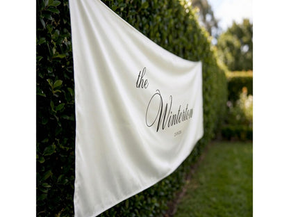 Silk Wedding Welcome Sign