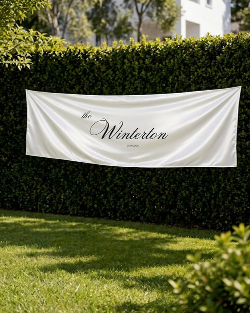 Silk Wedding Welcome Sign